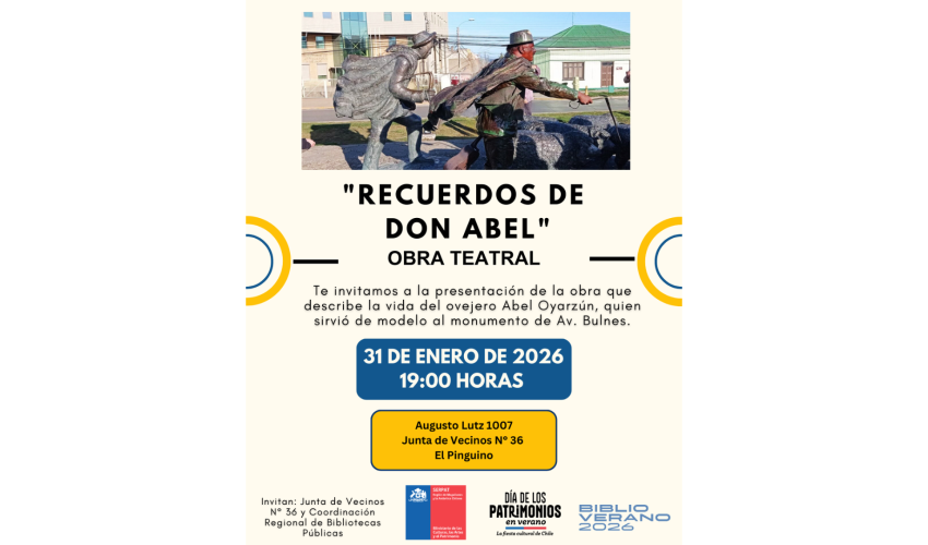 Afiche de difusión "Recuerdos de don Abel"
