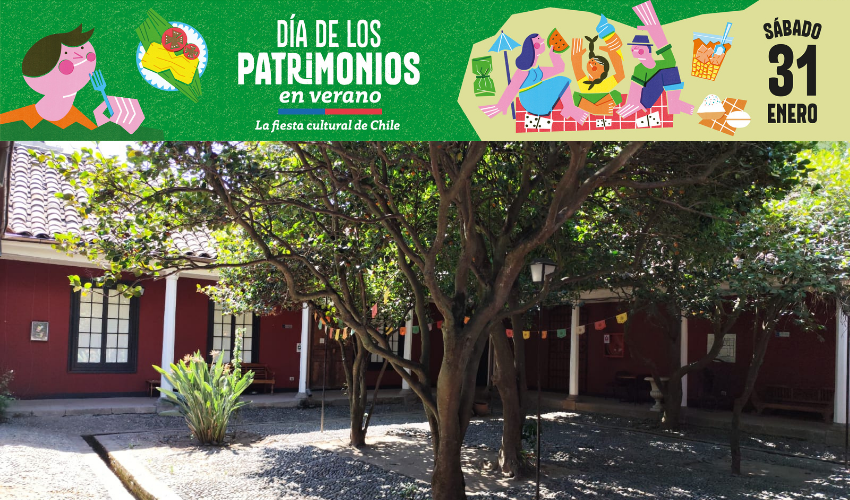 imagen del patio del museo en día soleado