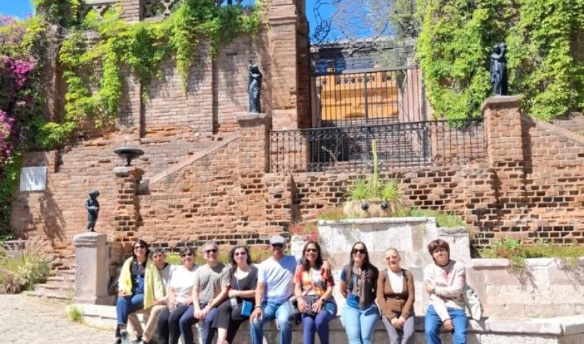 Visitantes en Cerro Santa Lucía